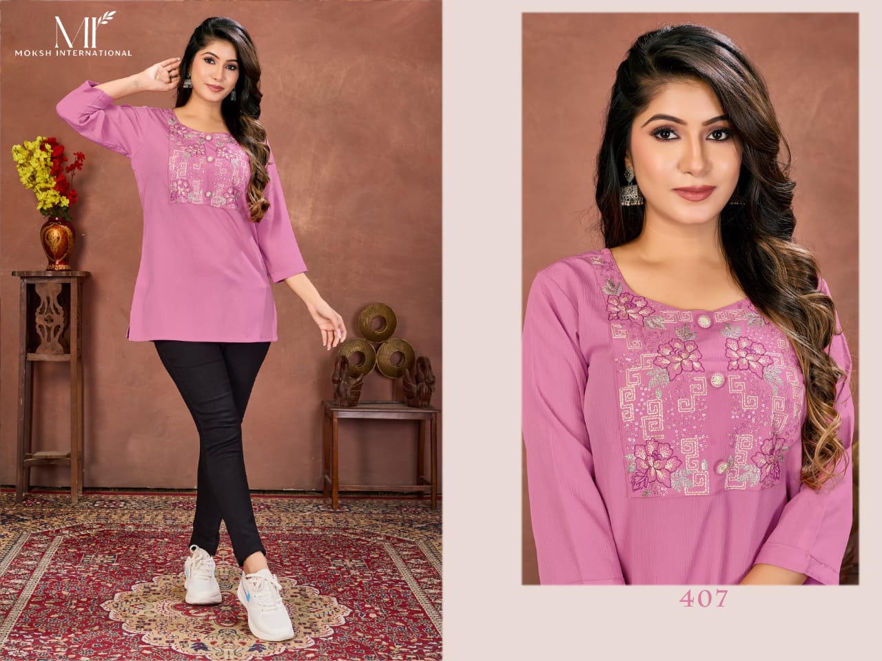 407 Niki Vol 2 Moksh Rinkal Cotton Women Top