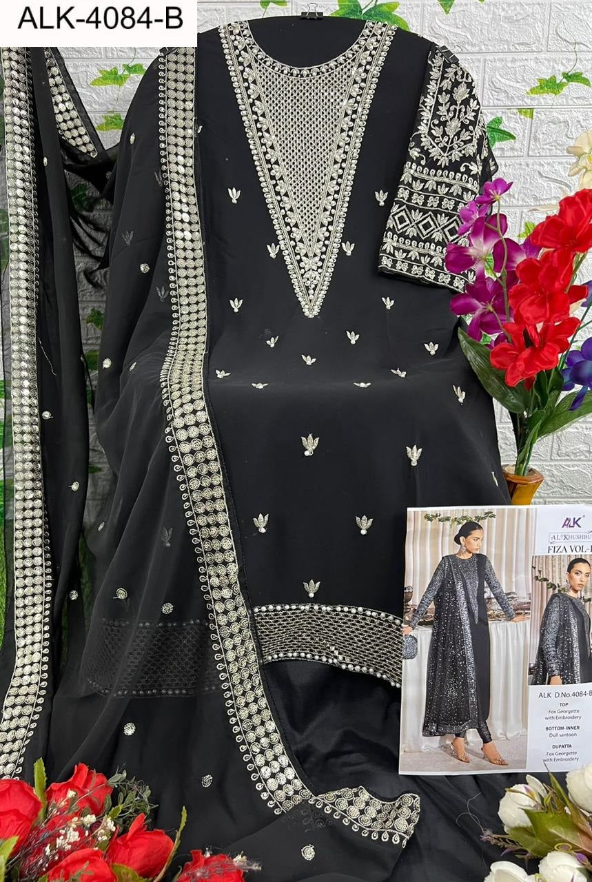 4084B Fiza Vol 1 Alk Embroidered Pakistani Salwar Suits