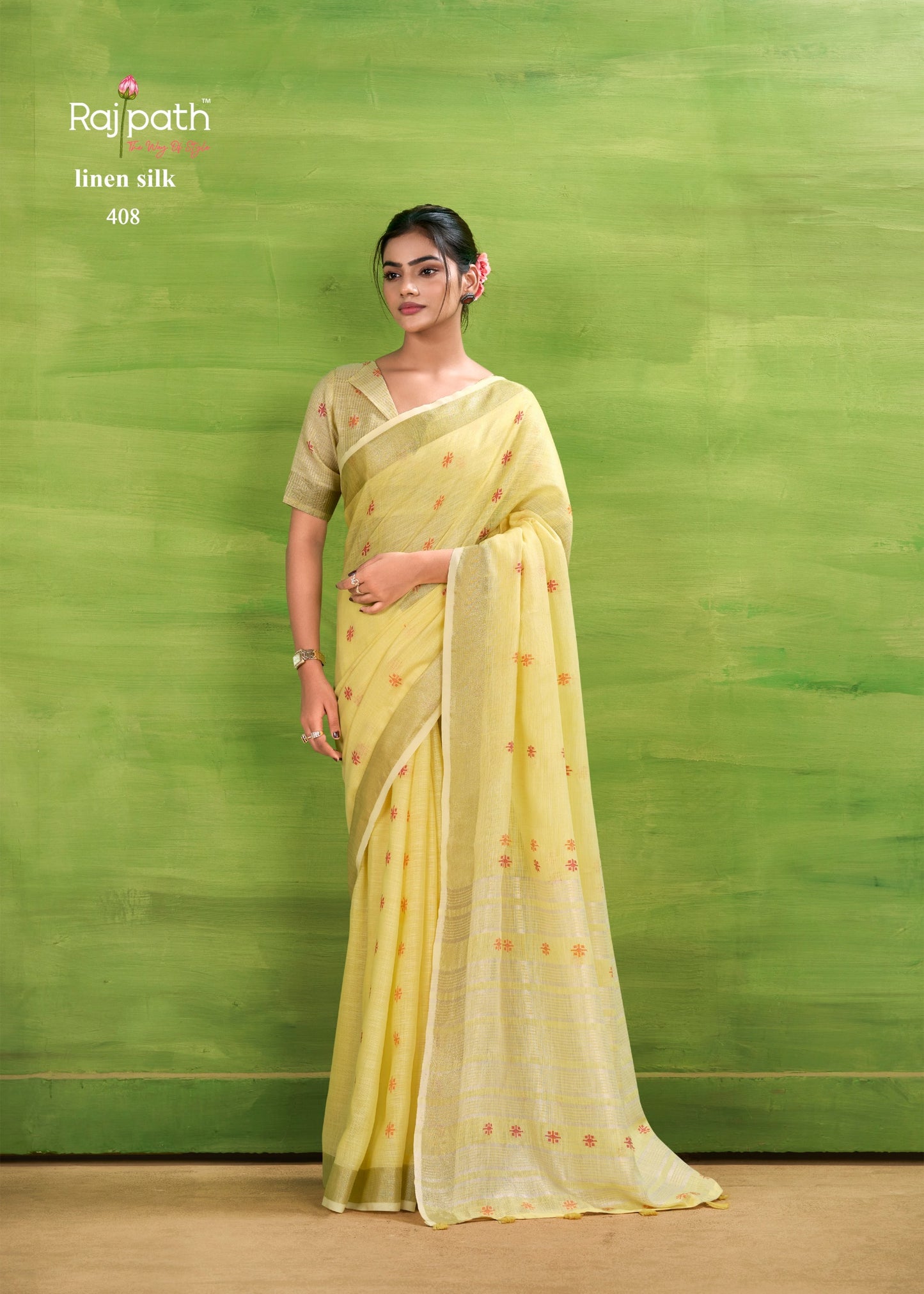 408 Sunrise Silk Rajpath Linen Sarees