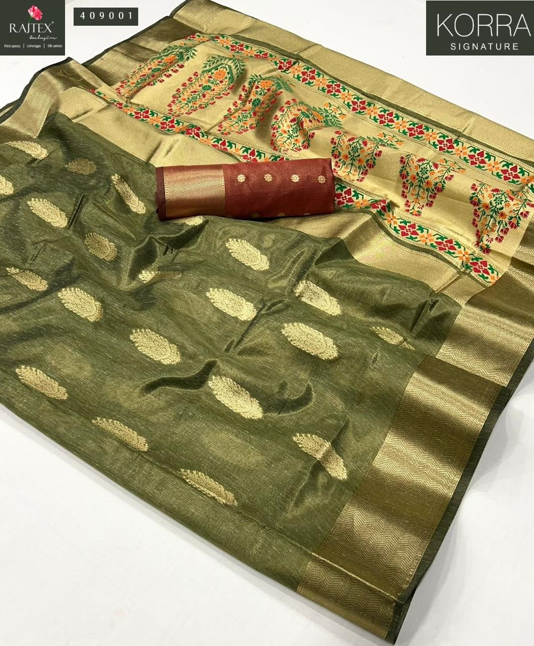 409001 Korra Signature Rajtex Handloom Sarees
