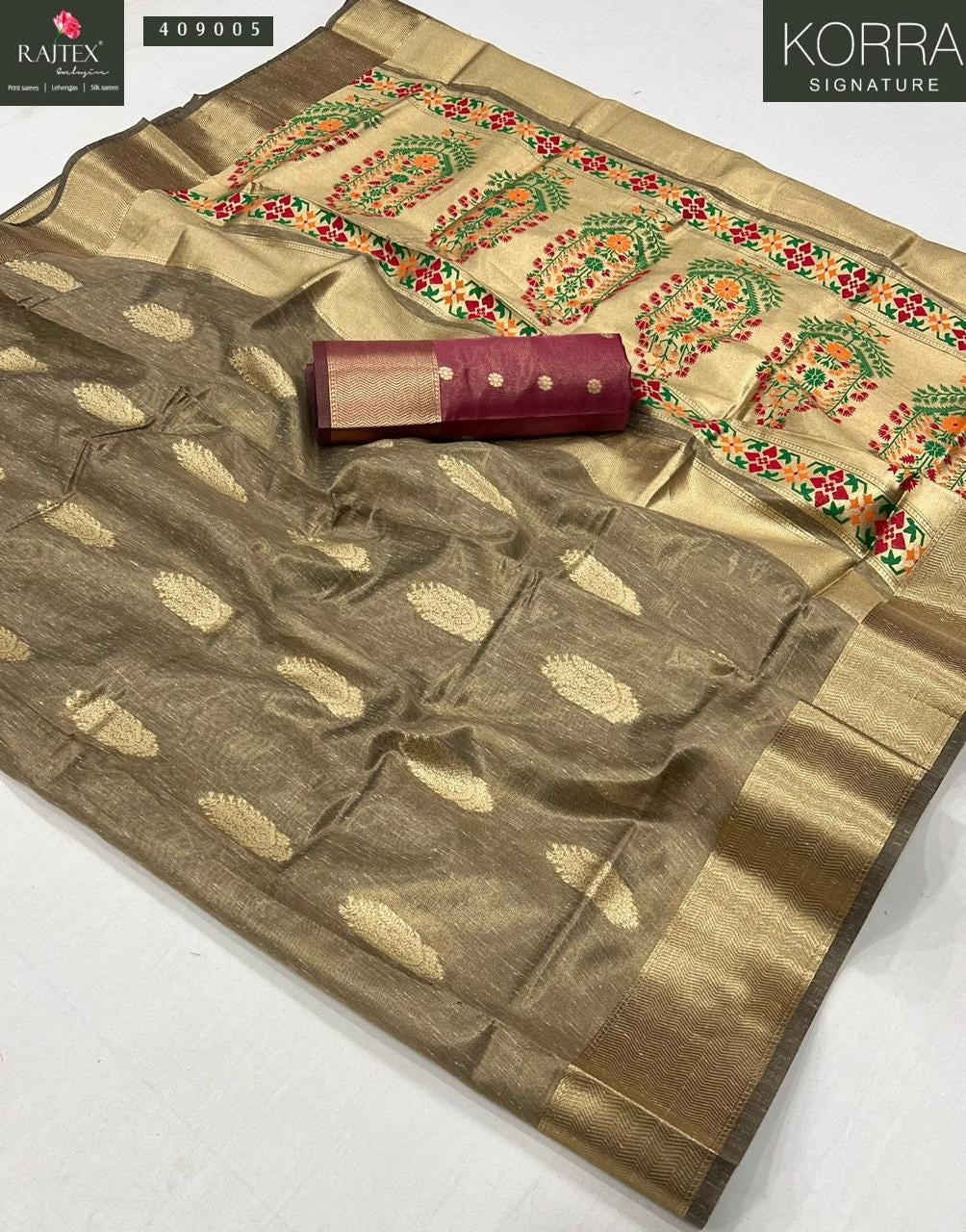 409005 Korra Signature Rajtex Handloom Sarees