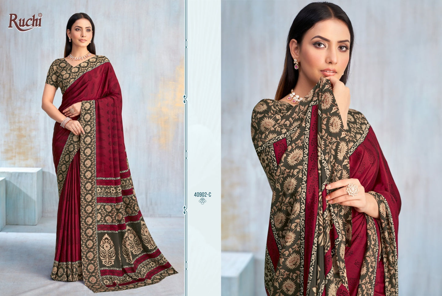 40902-C Vivanta Silk Vol-42 Ruchi Crepe Sarees