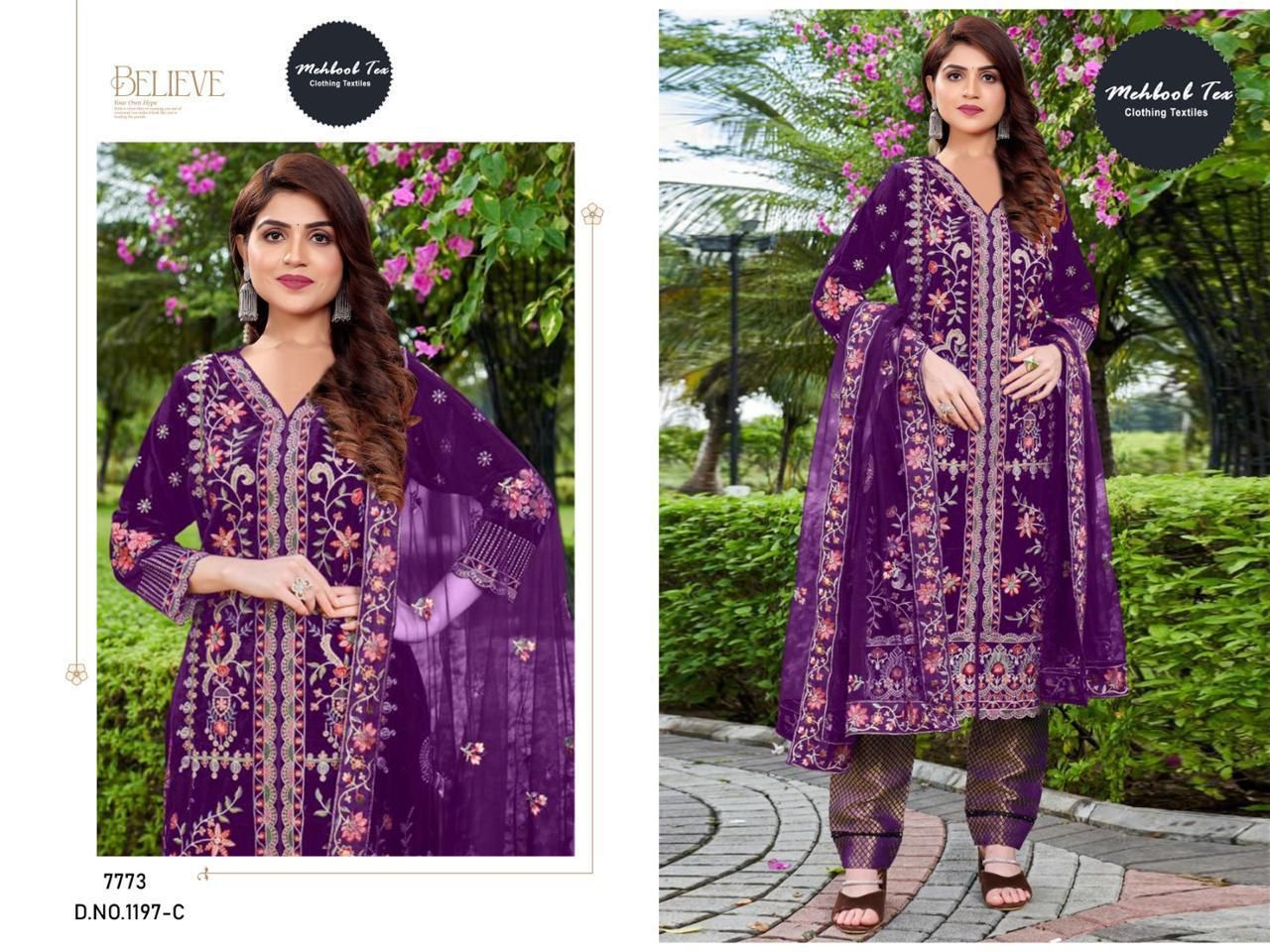 1197-C Mehboob Tex Pakistani Salwar Suits