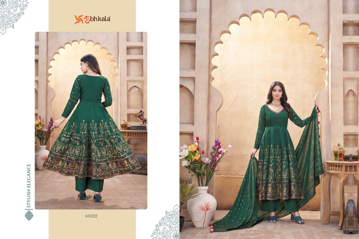 41022 Shubhkala Silk Readymade Suits