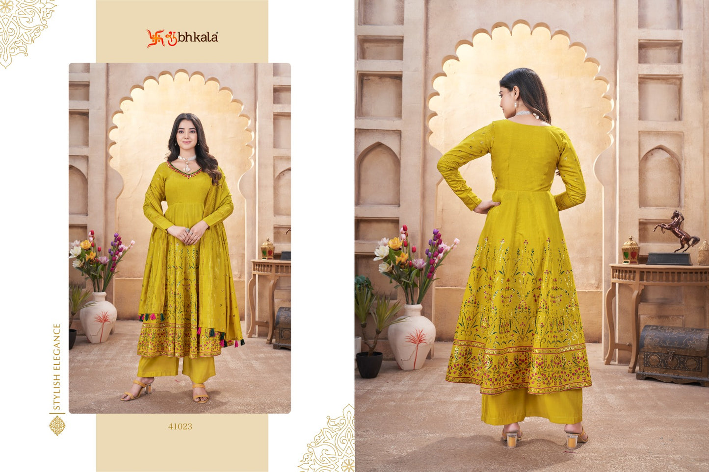 41023 Shubhkala Silk Readymade Suits