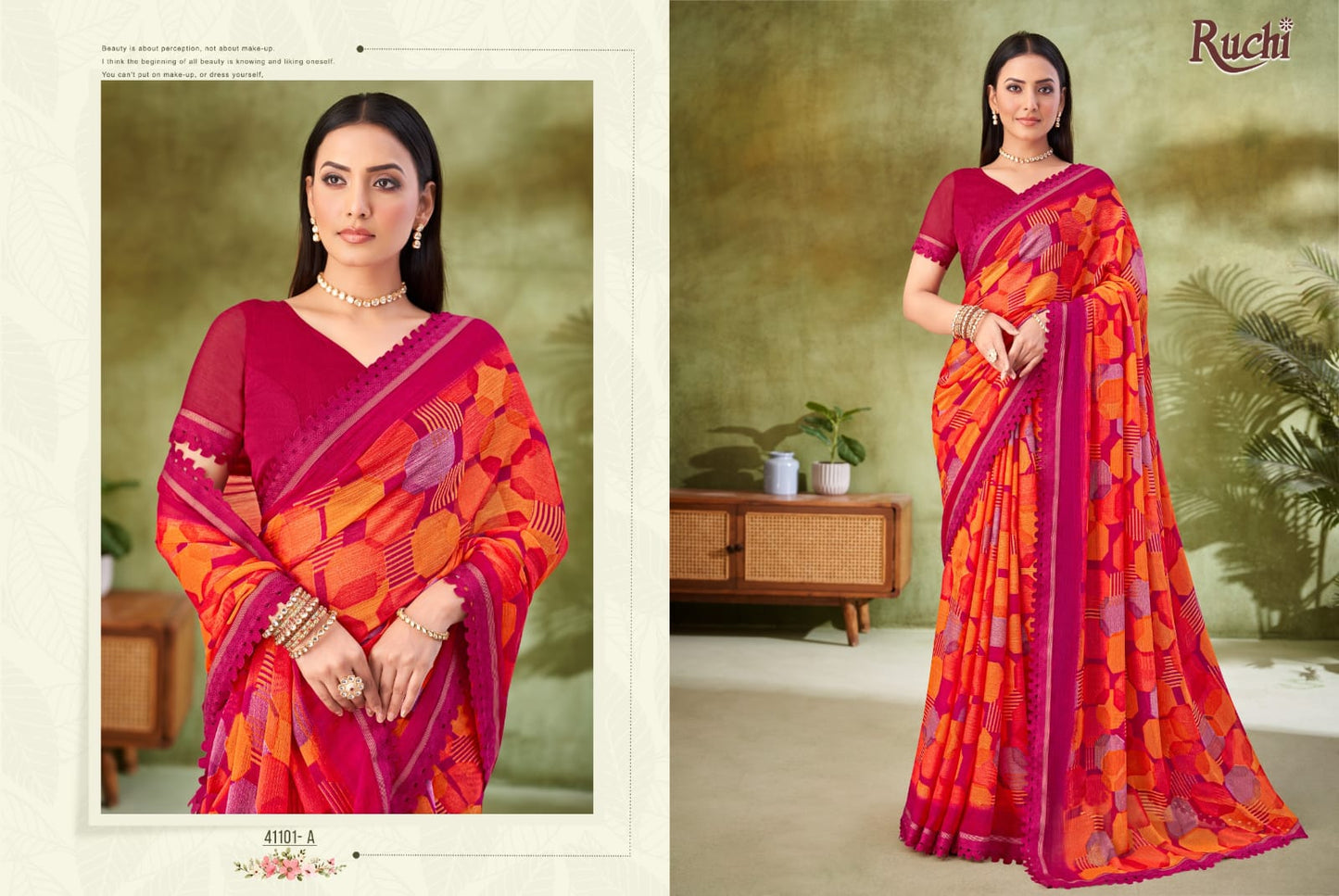 41101A Savera Vol 11 Ruchi Chiffon Sarees