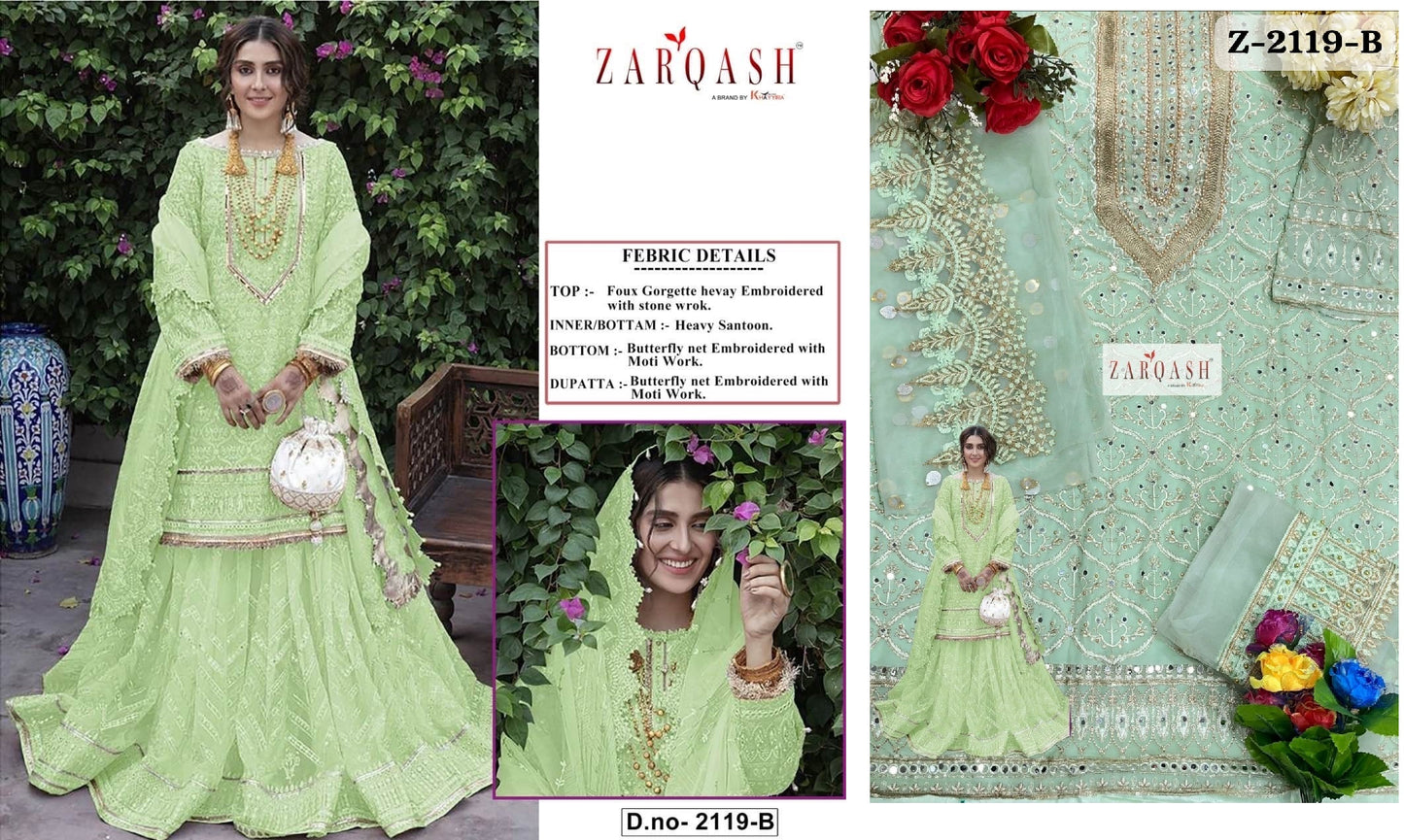 Z-2119B Zarqash Pakistani Salwar Suits