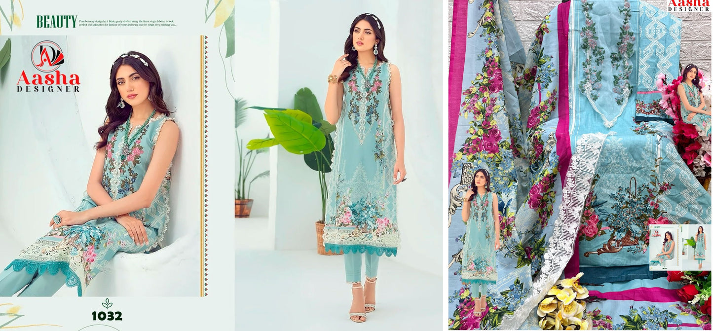 1032 Aasha Designer Pakistani Salwar Suits