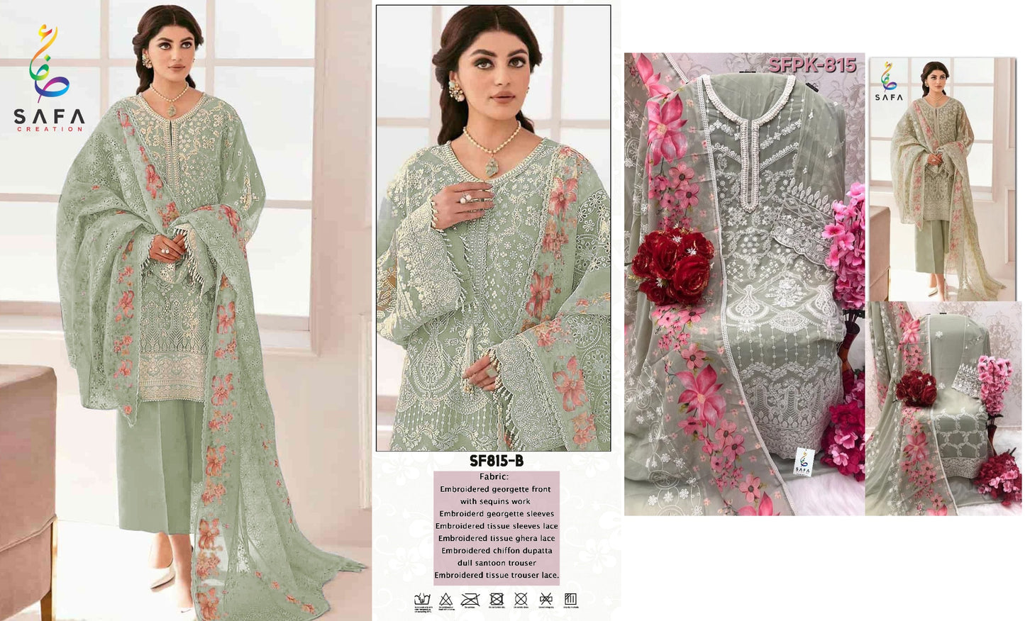 815B Safa Creation Pakistani Salwar Suits