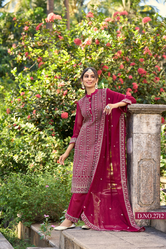 2712 Vol 27 Twisha Unstitched Suits