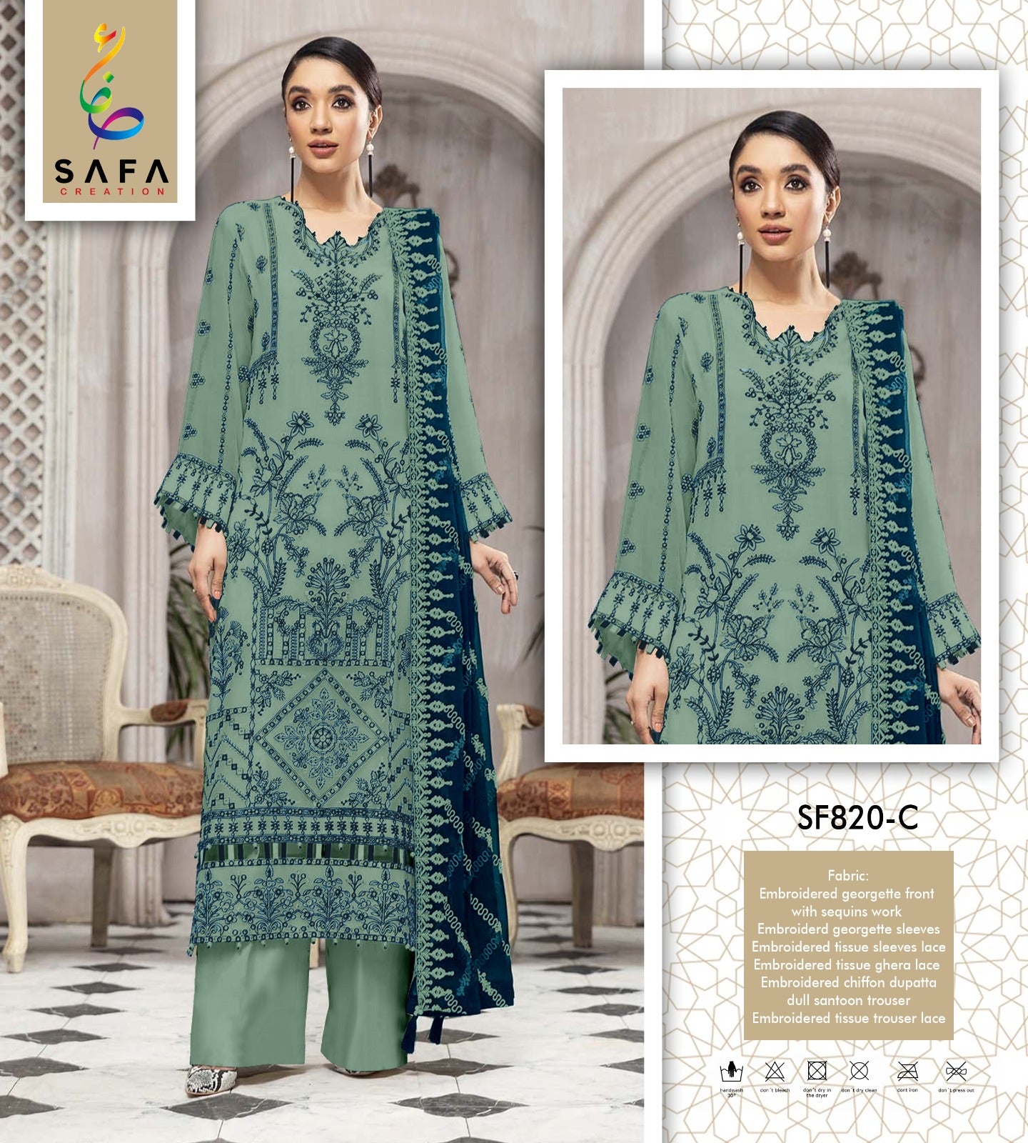 820C Safa Creation Pakistani Salwar Suits