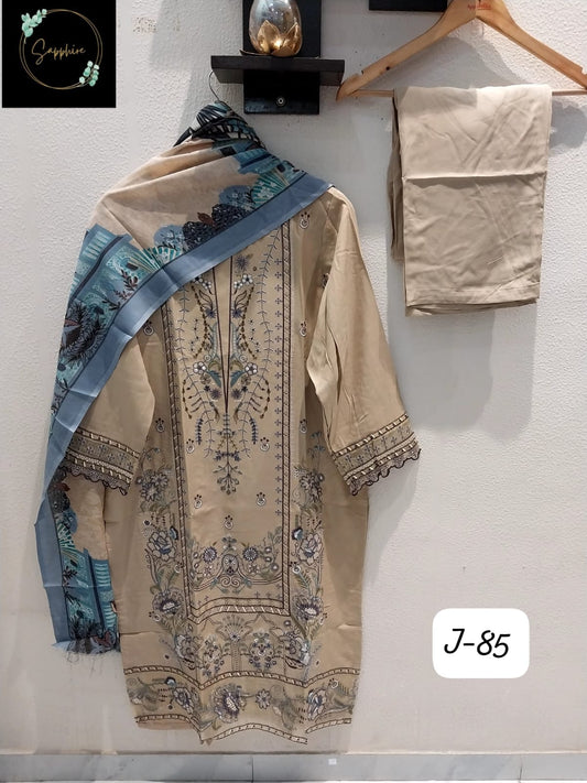 Jazmin Vol 85 Cream Sapphire Pakistani Readymade Suits