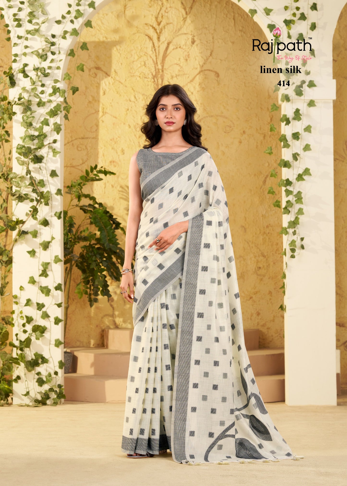 414 Carnival Rajpath Linen Silk Sarees