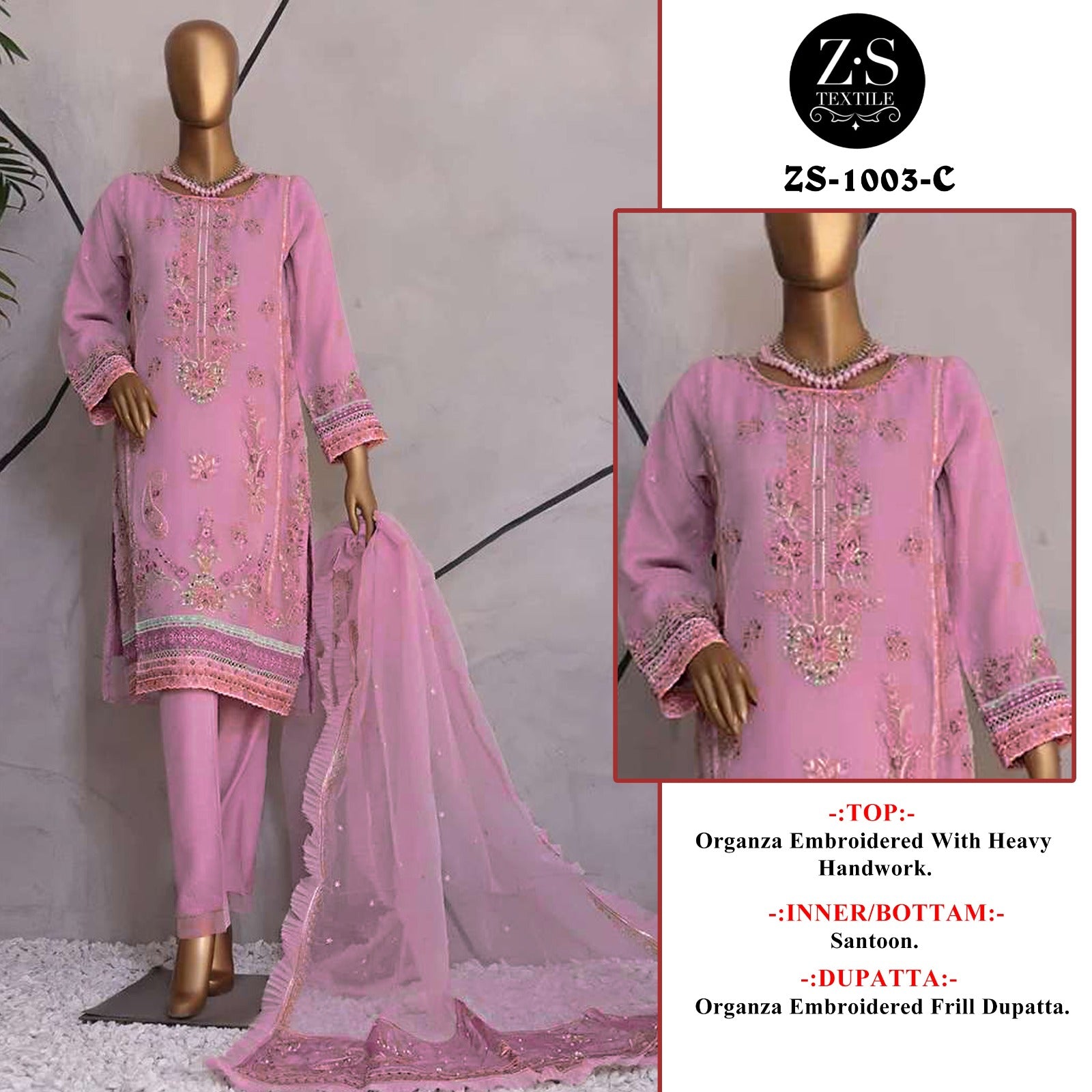 1003-C Zs Textile Pakistani Salwar Suits
