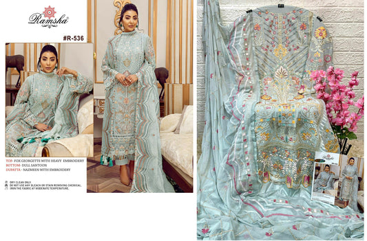 R-536 Ramsha Pakistani Salwar Suits