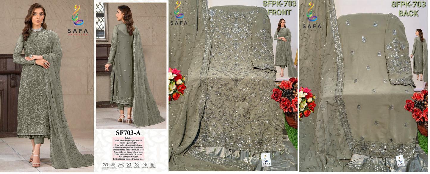 703A Safa Creation Pakistani Salwar Suits