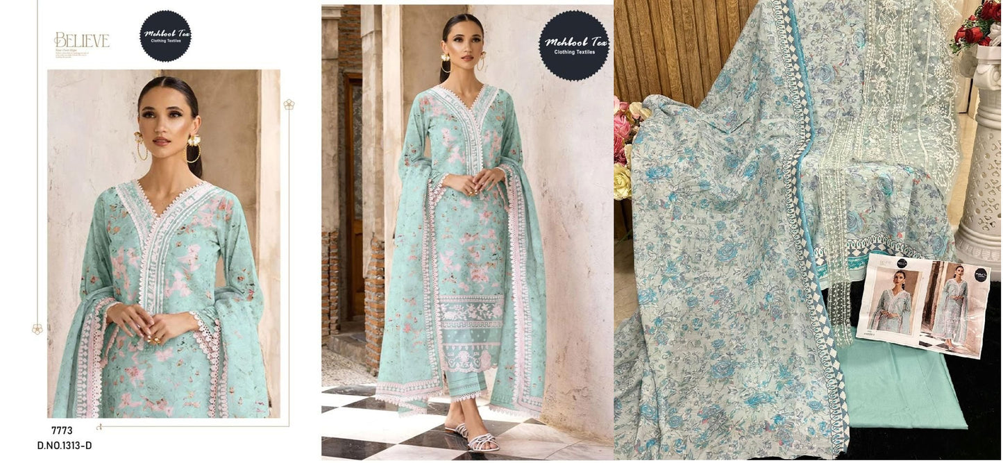 1313D Mehboob Tex Pakistani Salwar Suits
