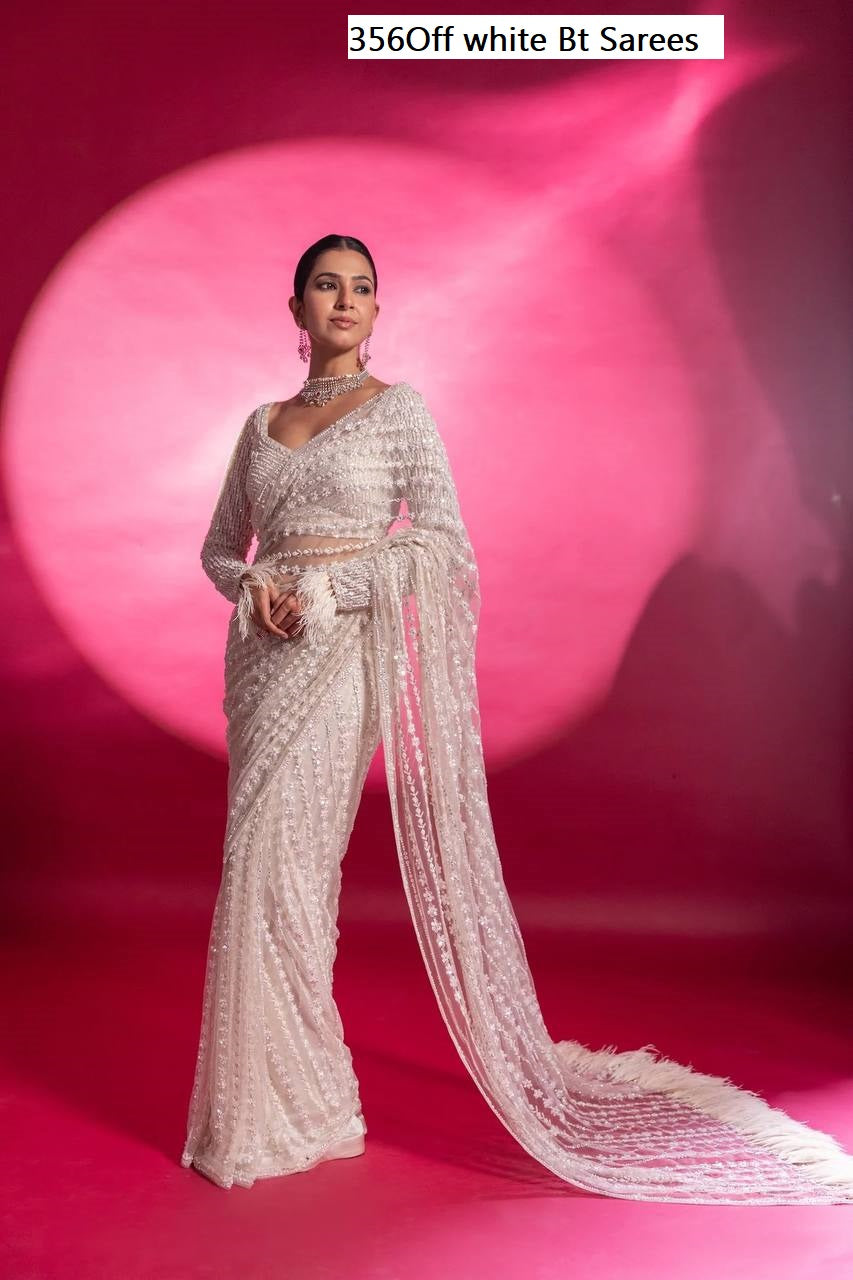 356Cream Bt Sarees