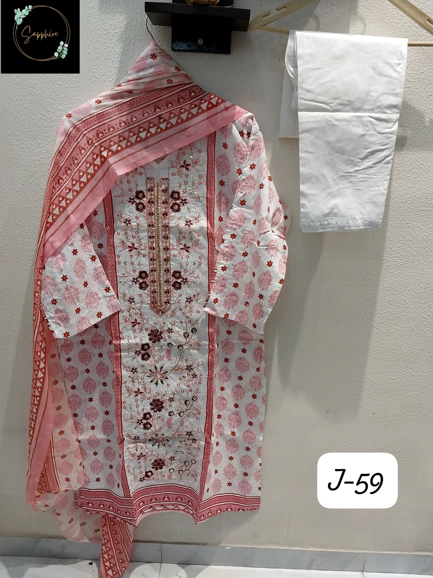 Jazmin Vol 59 White Sapphire Pakistani Readymade Suits
