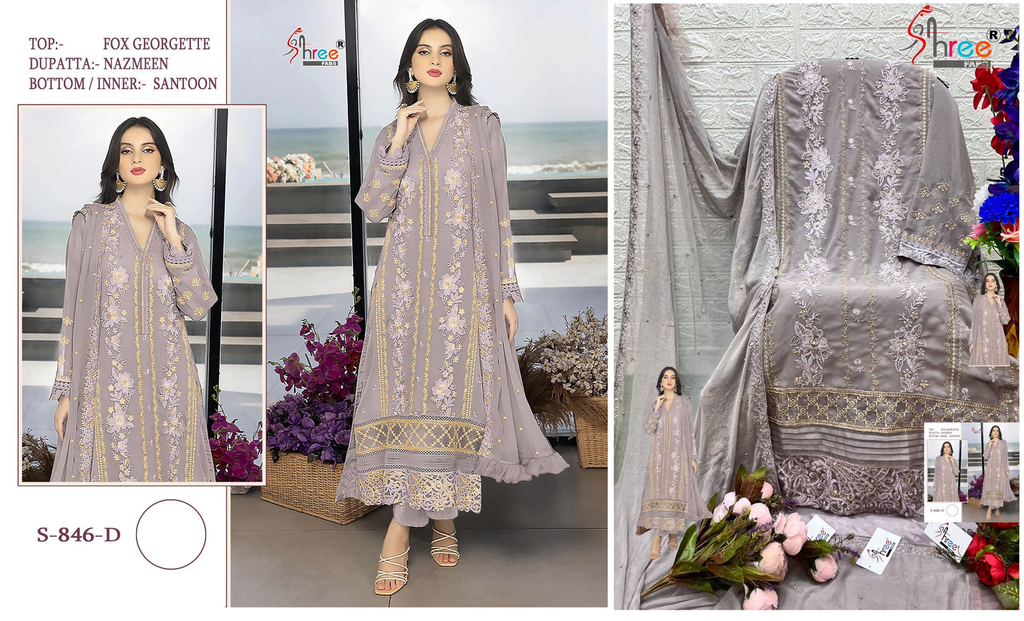 S-846-D Shree Fabs Pakistani Salwar Suits