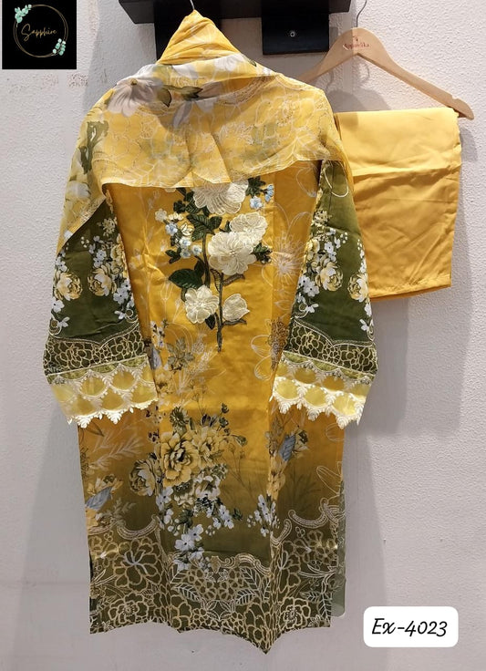 Vol 4023 Yellow Sapphire Pakistani Readymade Suits
