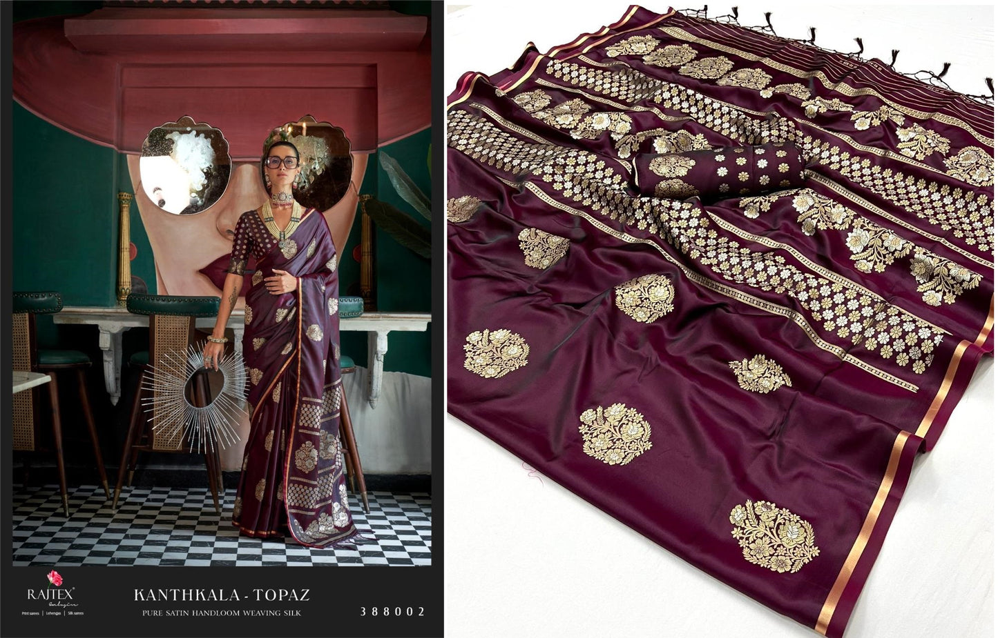 388002 Kanthkala Topaz Rajtex Sarees