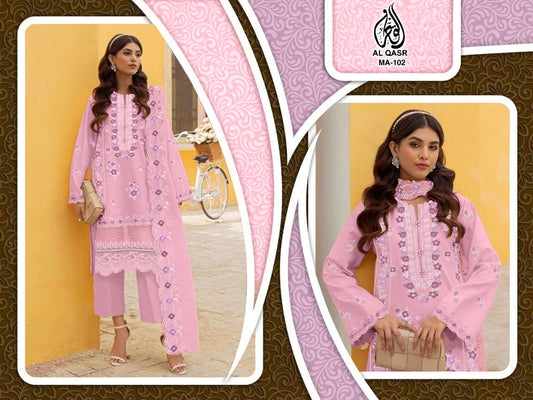Ma-102Pink Al Qasr Pakistani Readymade Suits