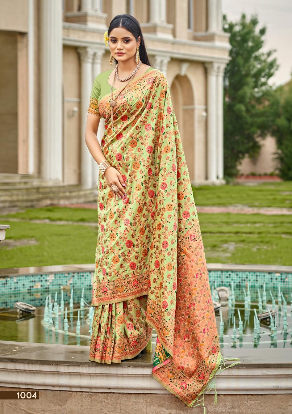 1004 Crystal Silk Bunawat Sarees