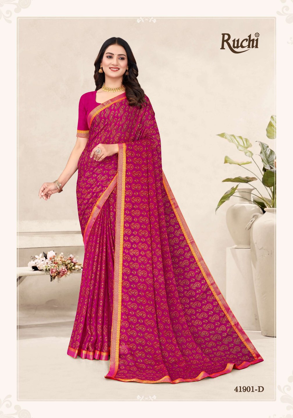 41901-D Simayaa Vol 34 Ruchi Chiffon Sarees