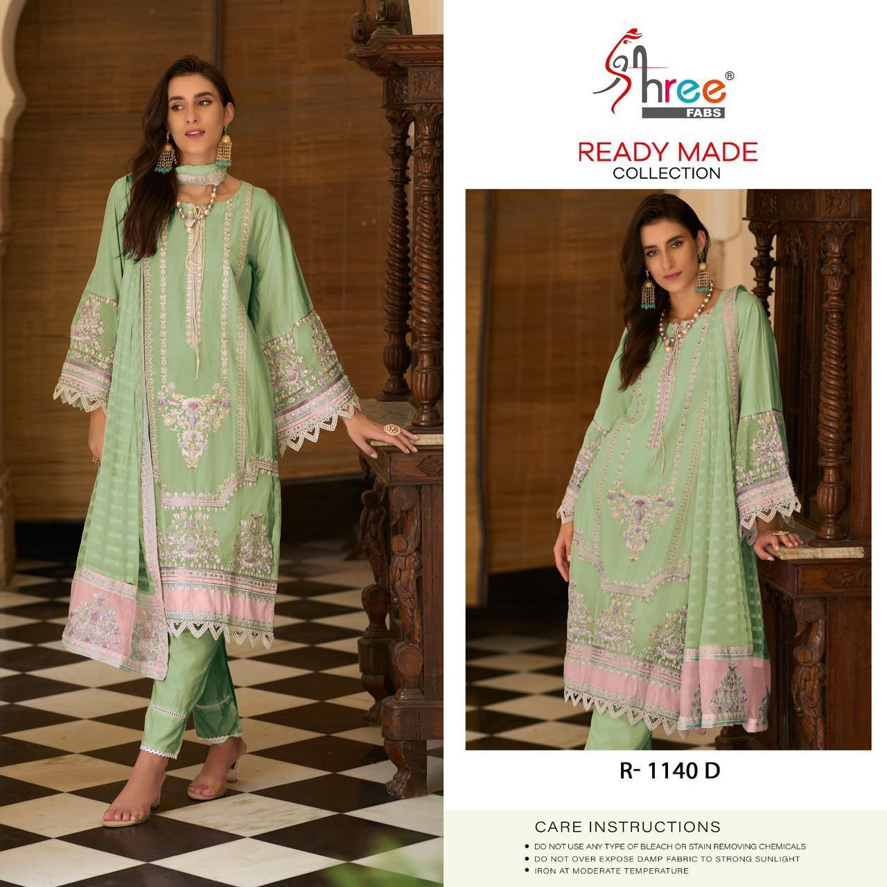 R-1140-D Shree Fabs Pakistani Readymade Suits
