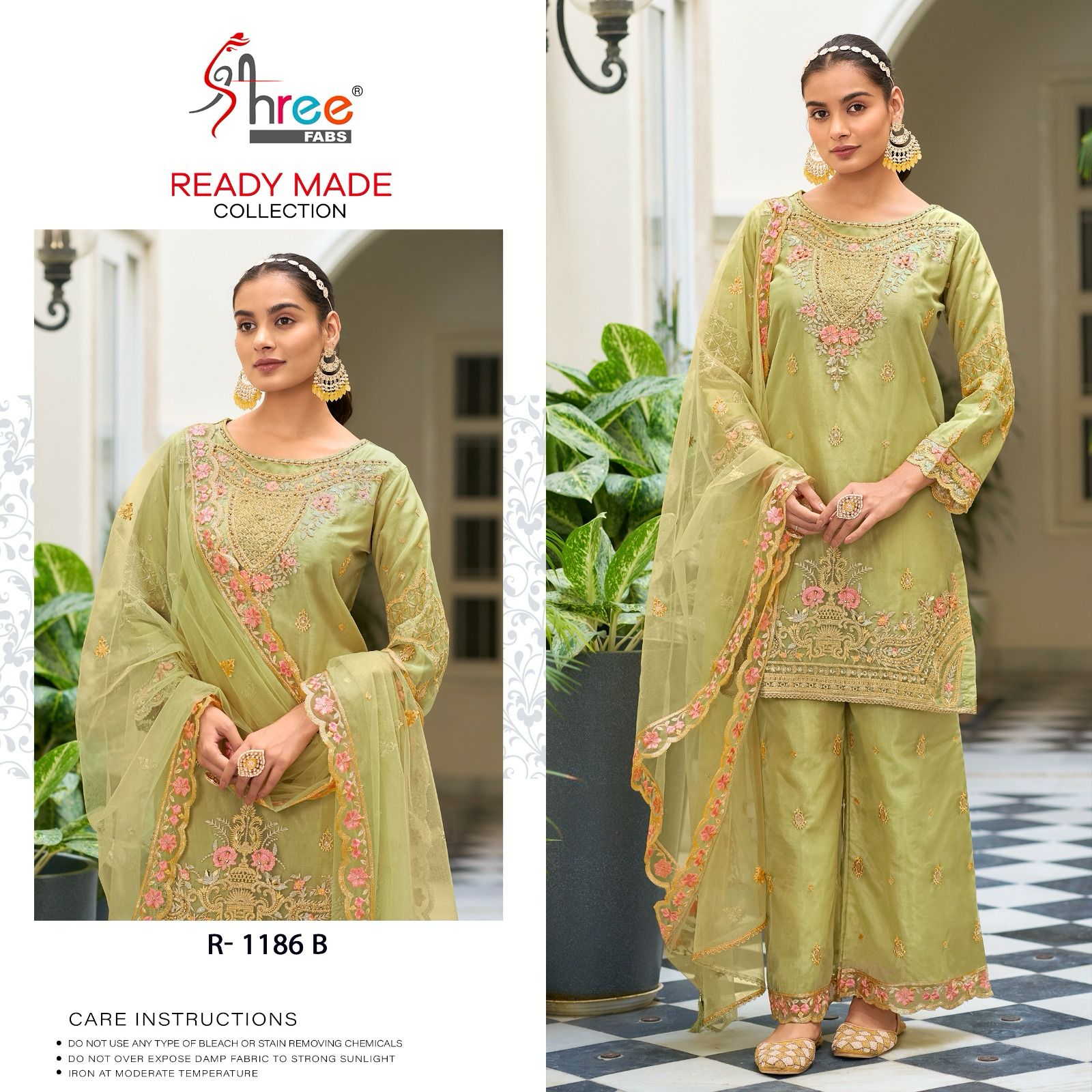 R-1186-B Shree Fabs Pakistani Readymade Suits