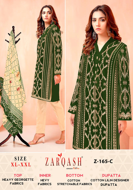 Z-165-C Zarqash Pakistani Readymade Suits