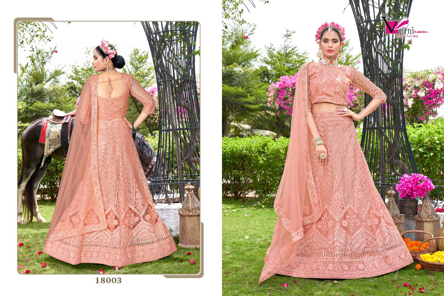 18003 Sakhi Varni Fabrics Lehenga Choli