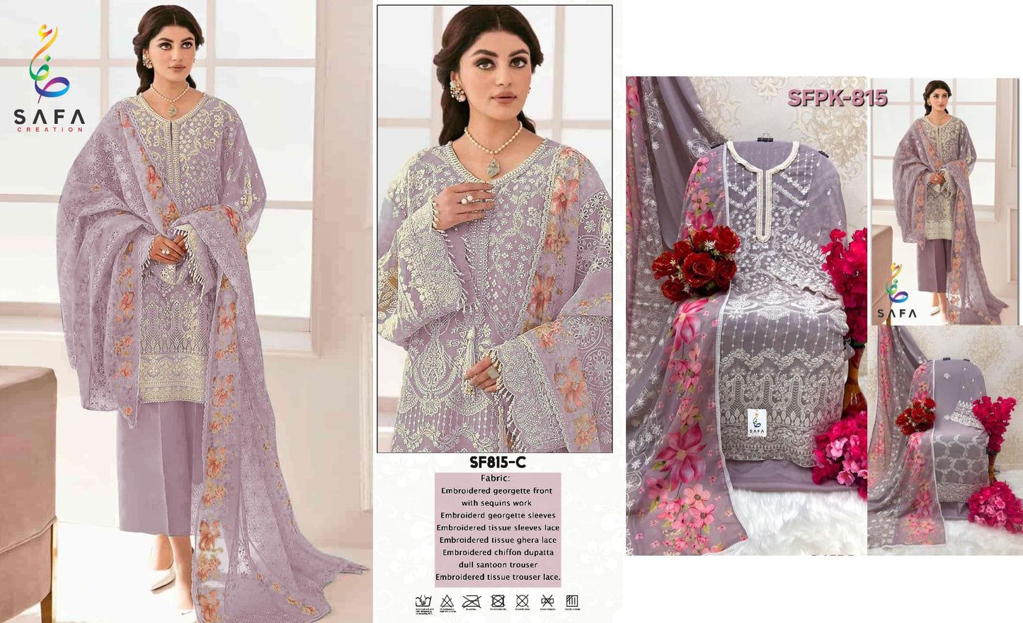 815C Safa Creation Pakistani Salwar Suits