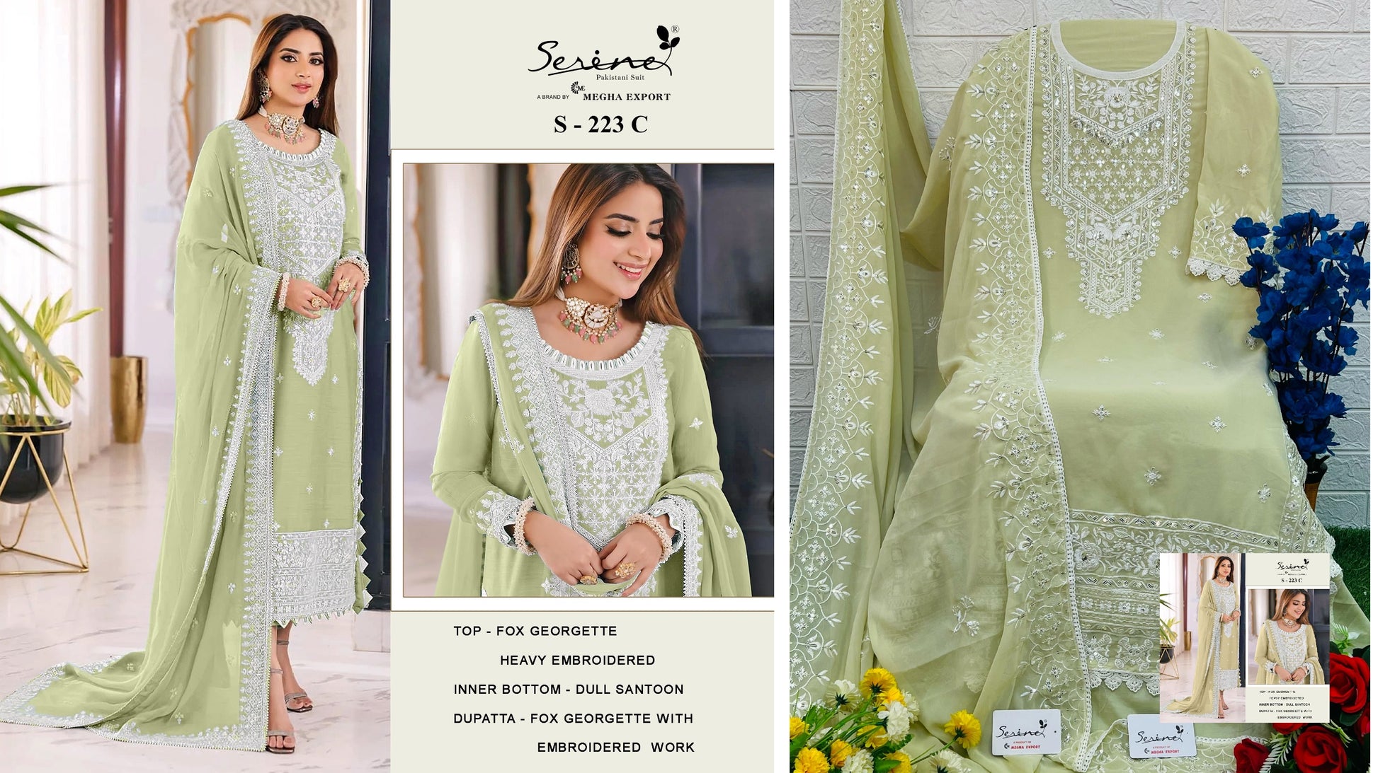 223C Serine Pakistani Readymade Suits
