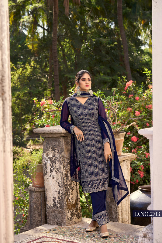 2713 Vol 27 Twisha Unstitched Suits