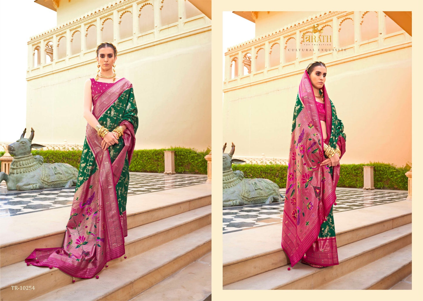 10254 Swastik Trirath Sarees