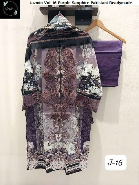 Jazmin Vol 16 Purple Sapphire Pakistani Readymade Suits