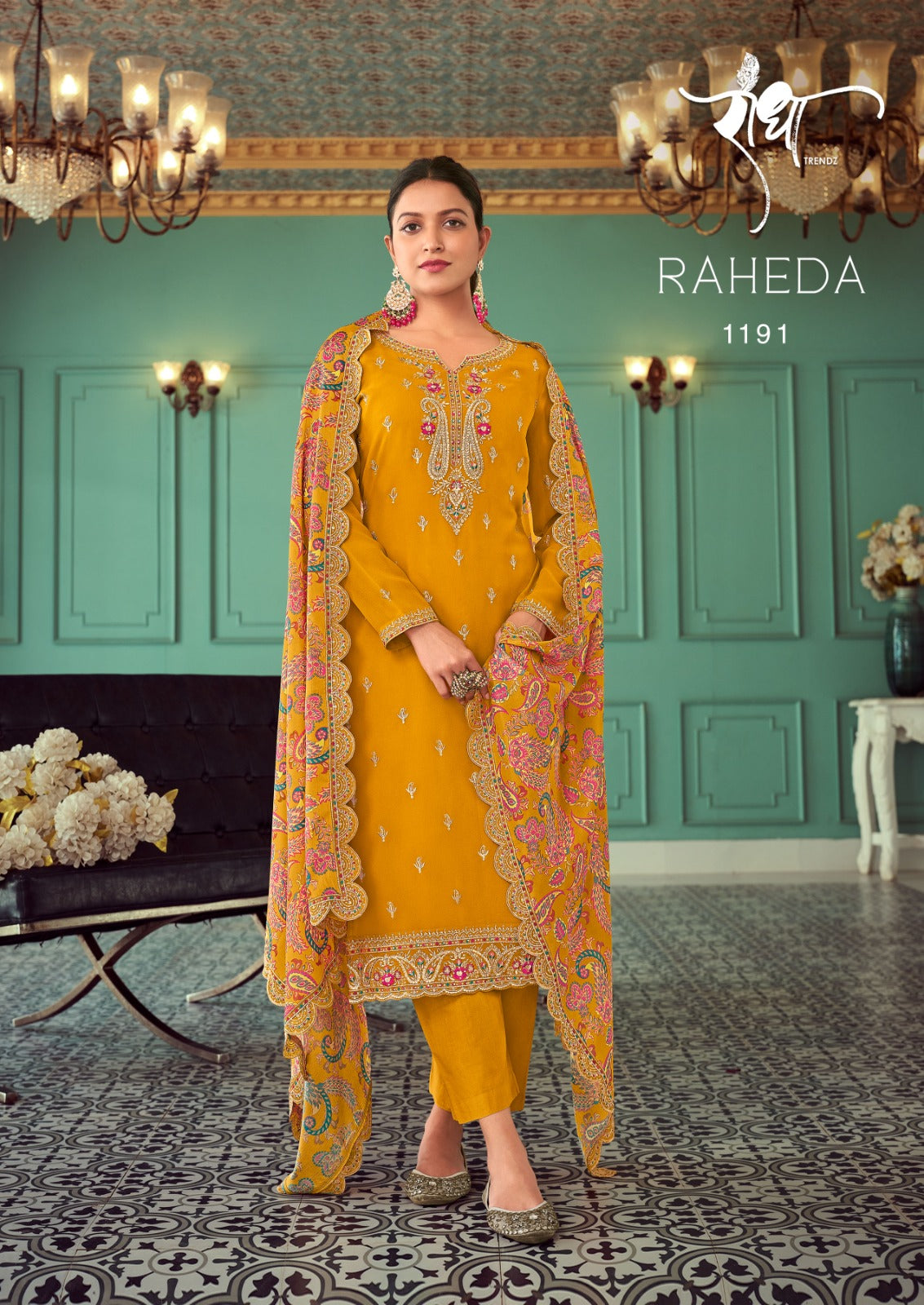 1191 Raheda Radha Unstitched Suits