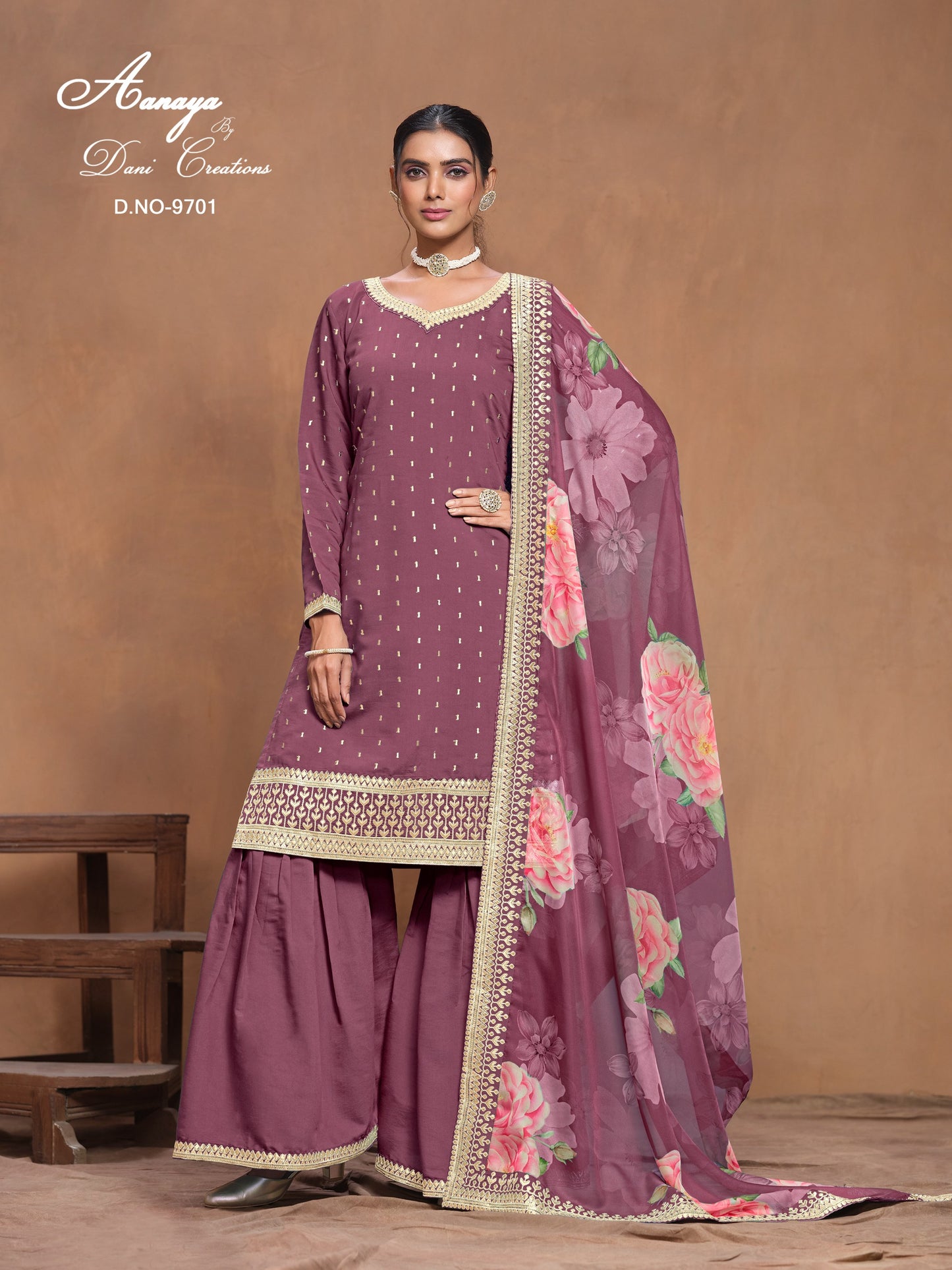 9701 Aanaya Vol 197 Dani Creation Unstitched Suits