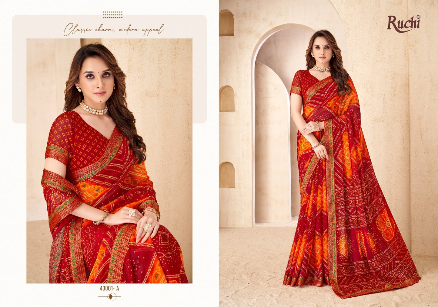 43001A Savera Vol 15 Ruchi Chiffon Sarees