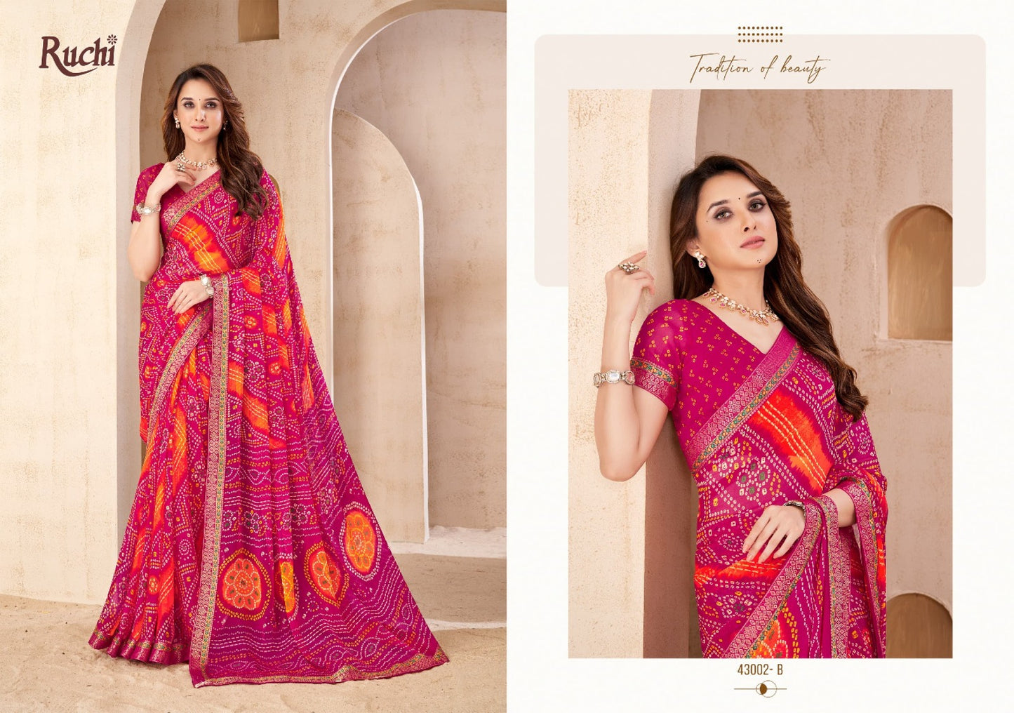 43002B Savera Vol 15 Ruchi Chiffon Sarees