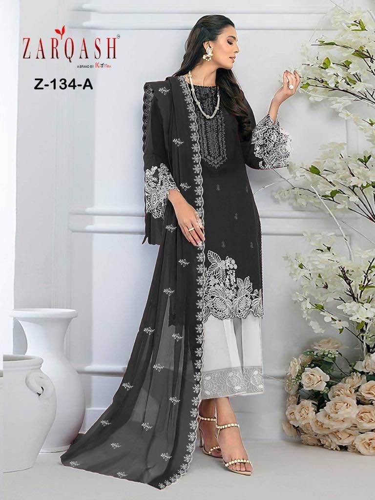 Z-134-A Zarqash Pakistani Readymade Suits
