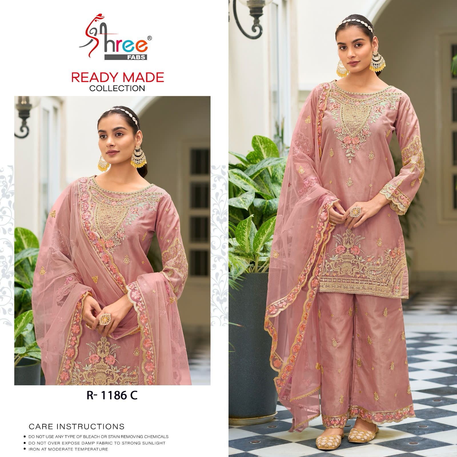 R-1186-C Shree Fabs Pakistani Readymade Suits