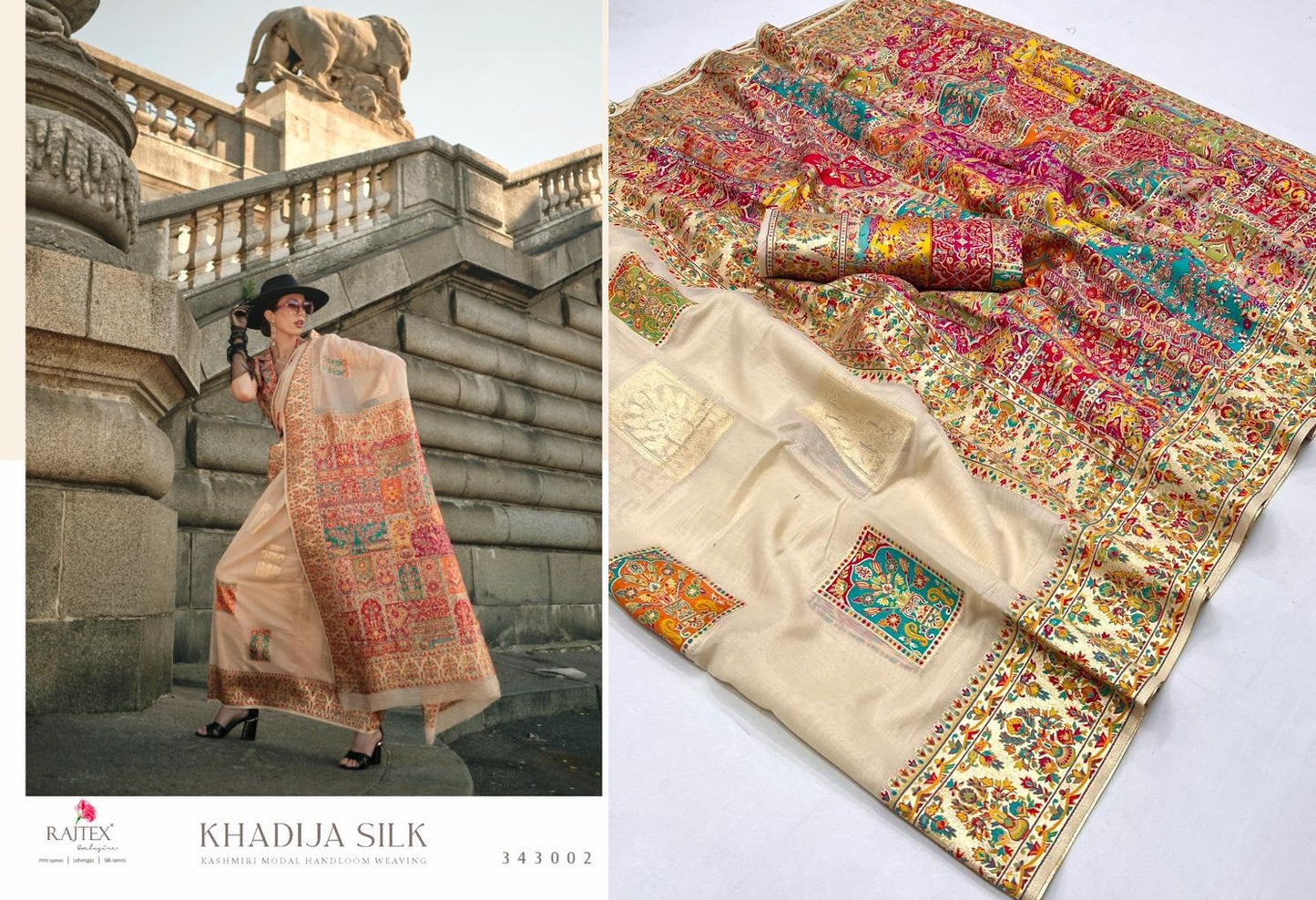 343002 Khadija Rajtex Sarees