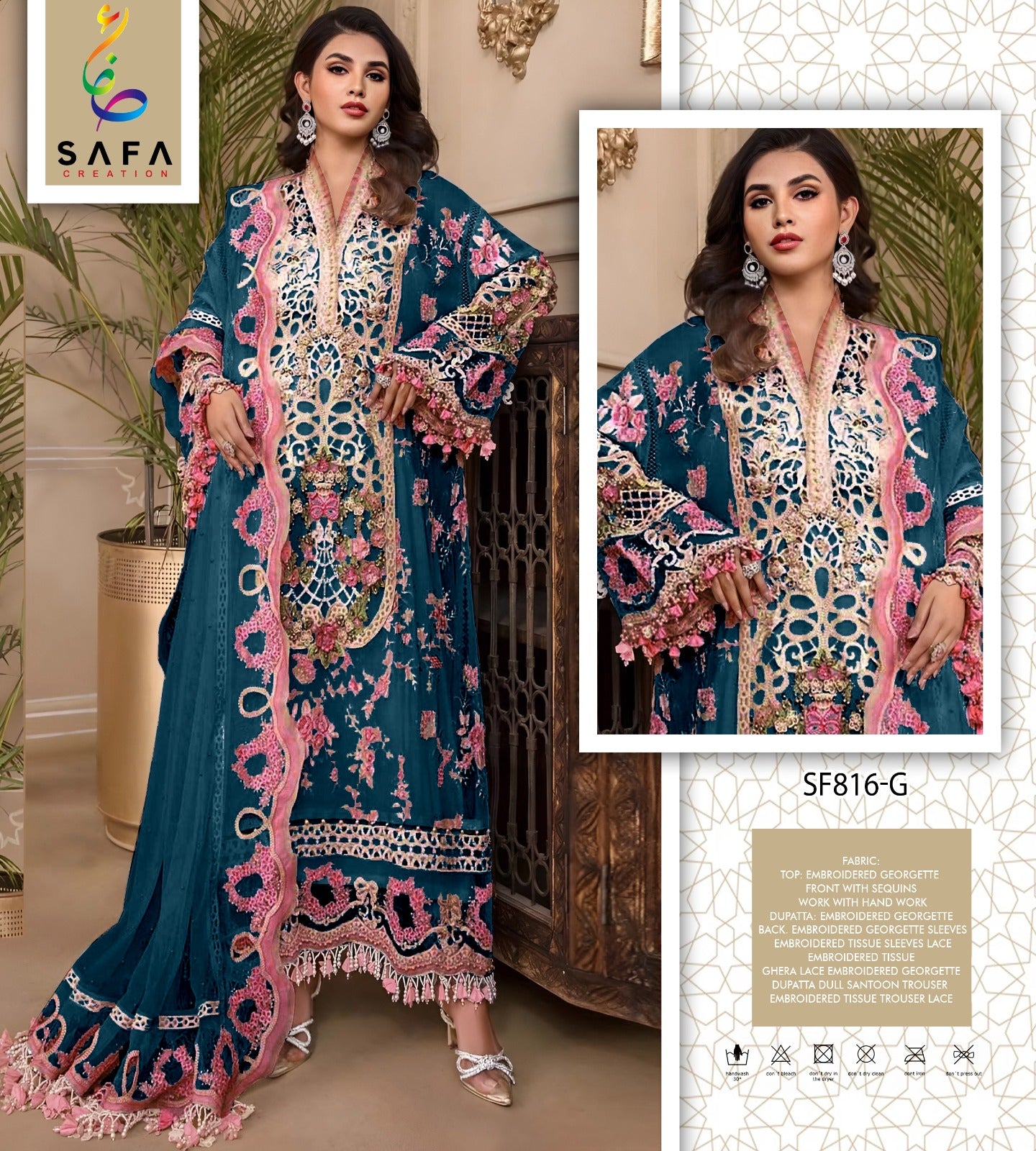 816G Safa Creation Pakistani Salwar Suits