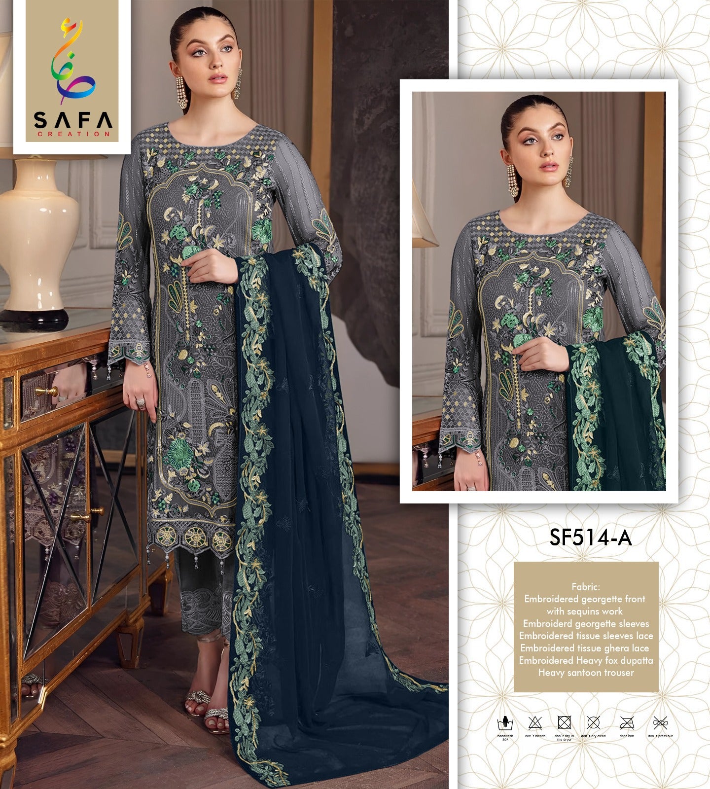 514A New Safa Creation Pakistani Salwar Suits