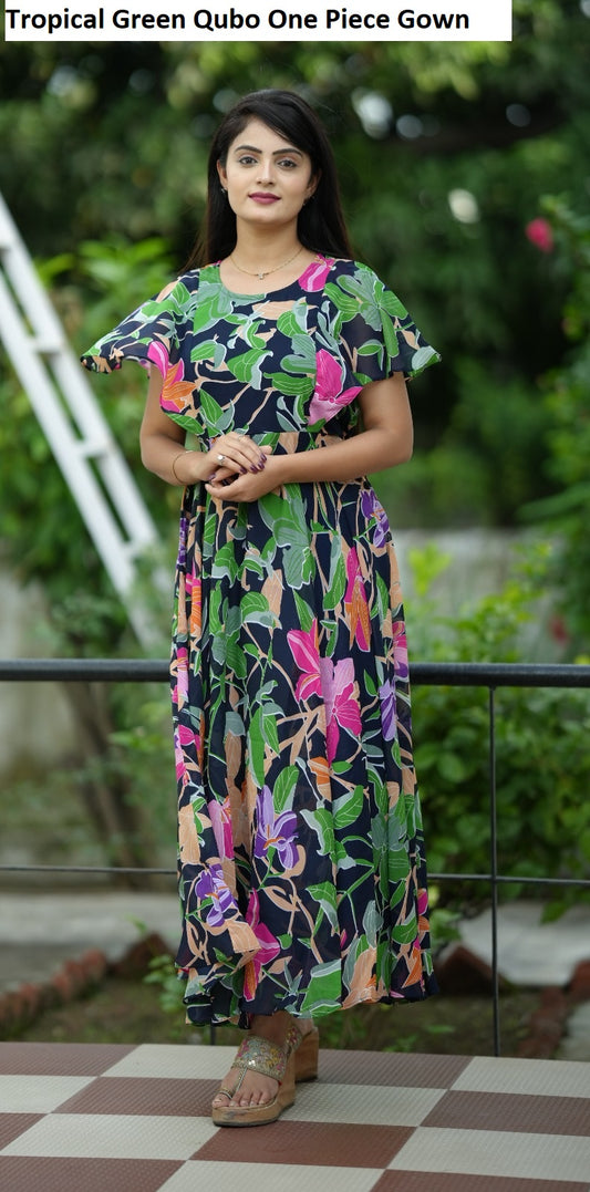 Tropical Green Qubo One Piece Gown