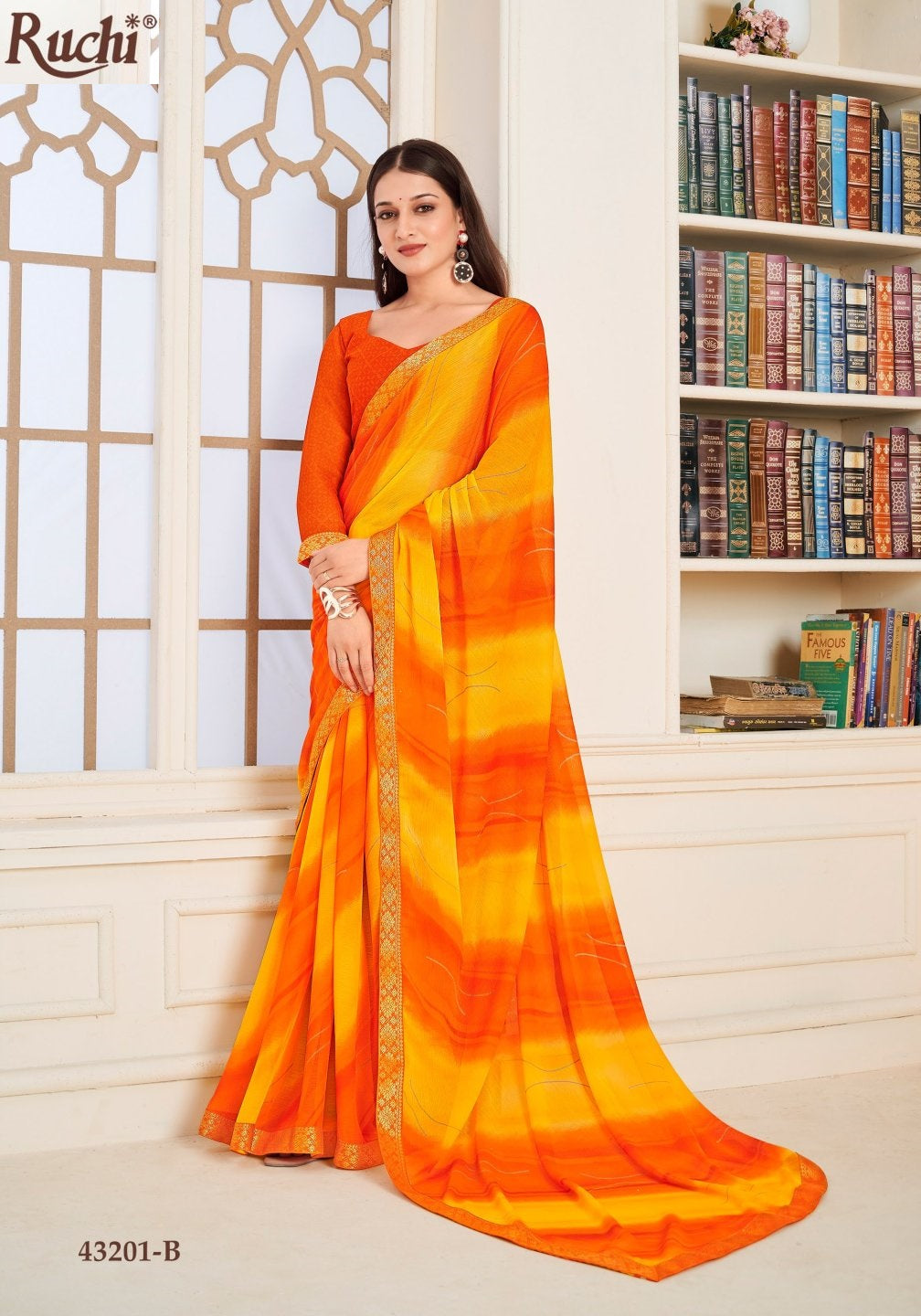 43201-B Simayaa Vol 36 Ruchi Chiffon Sarees