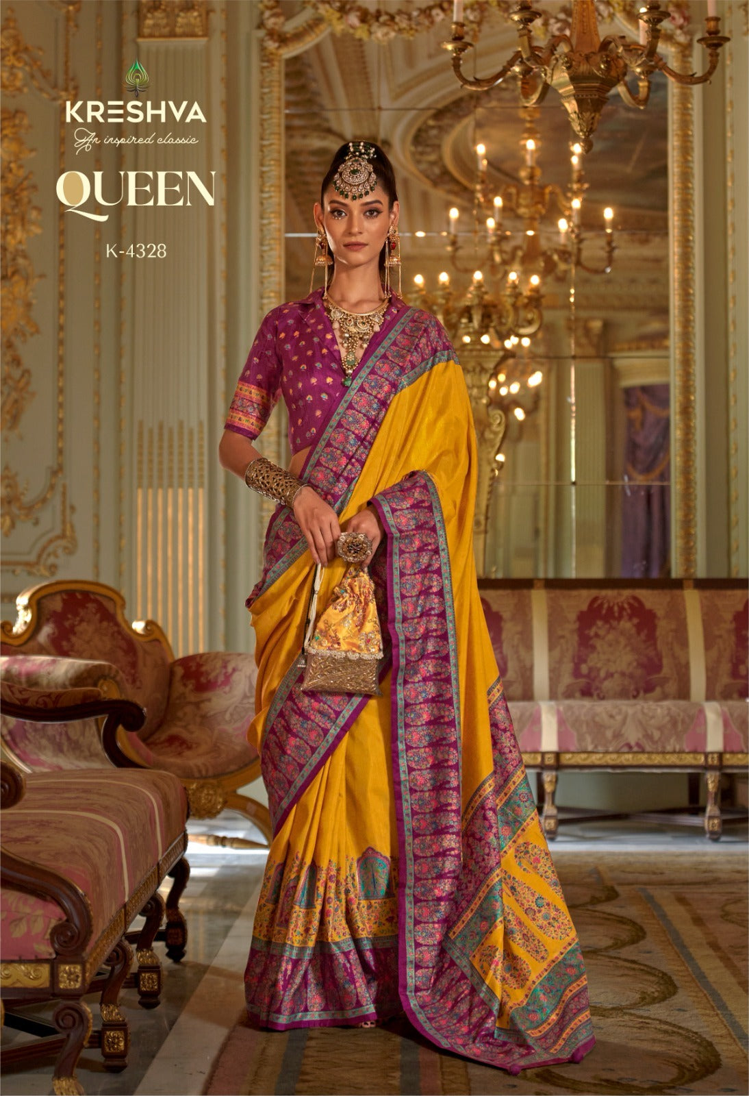 4328 Queen Kreshva Pv Silk Sarees